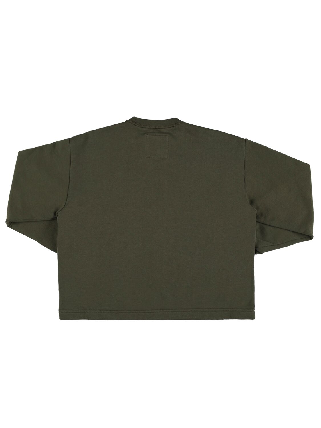 Shop Myar Cotton Sweatshirt W/ Logo In Military Green