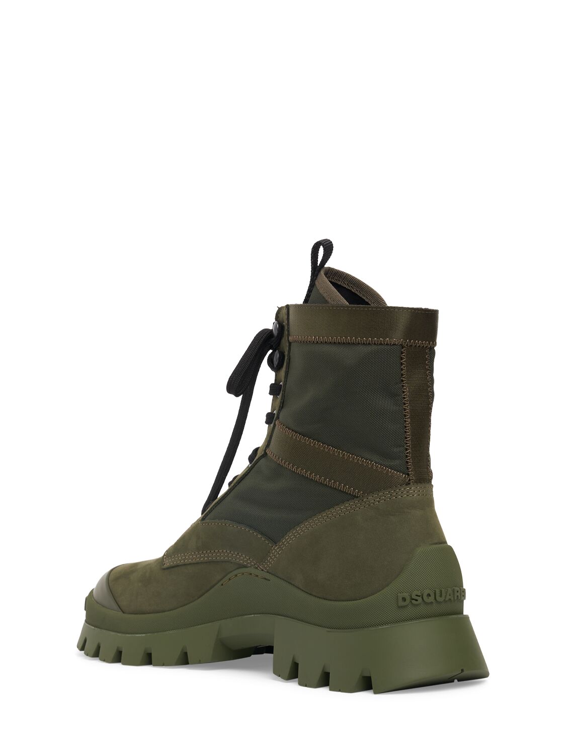 Shop Dsquared2 Tank Combat Ankle Boots In Military Green