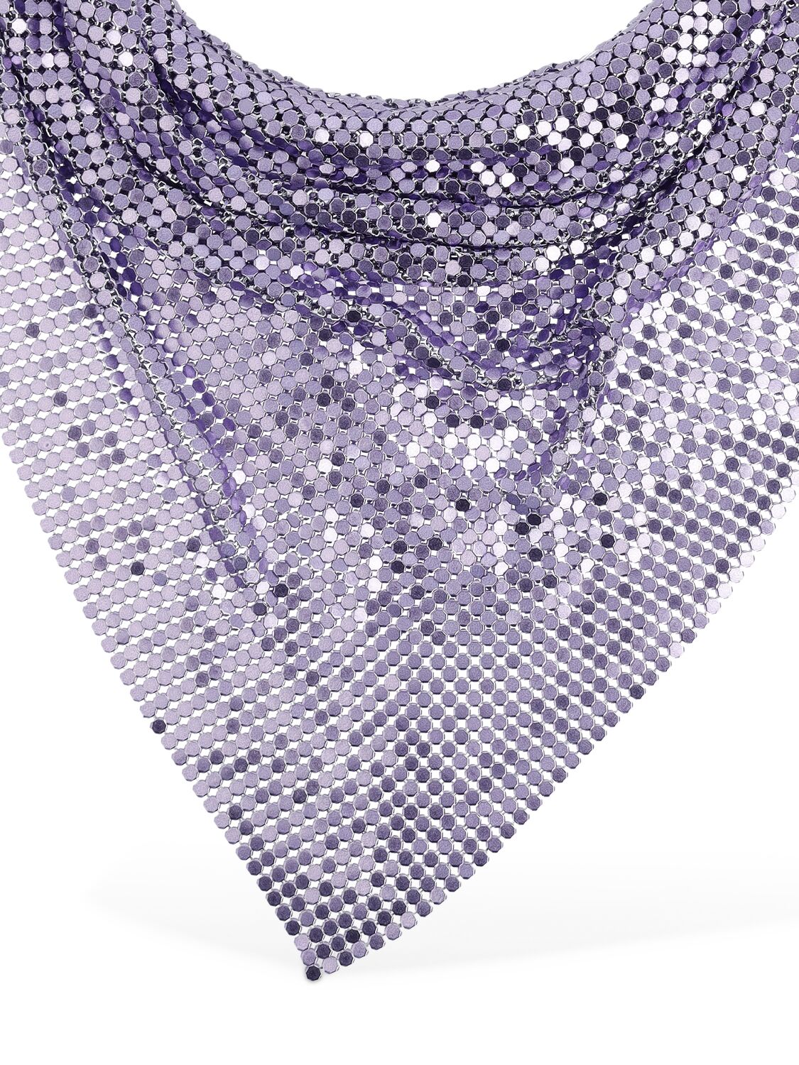 Shop Rabanne Pixel Mesh Scarf In Lilac