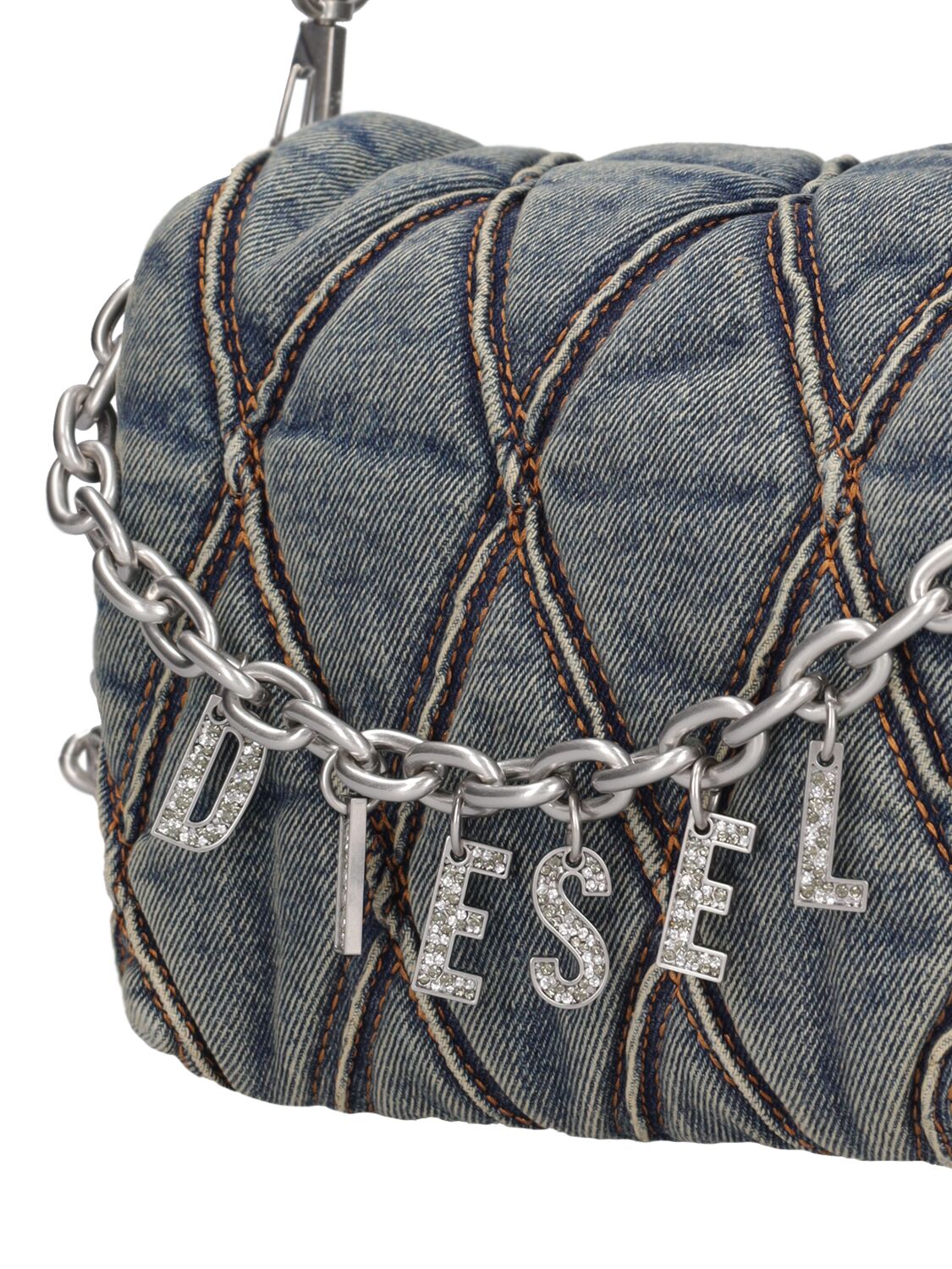 DIESEL Metallic Leather Bag Charm