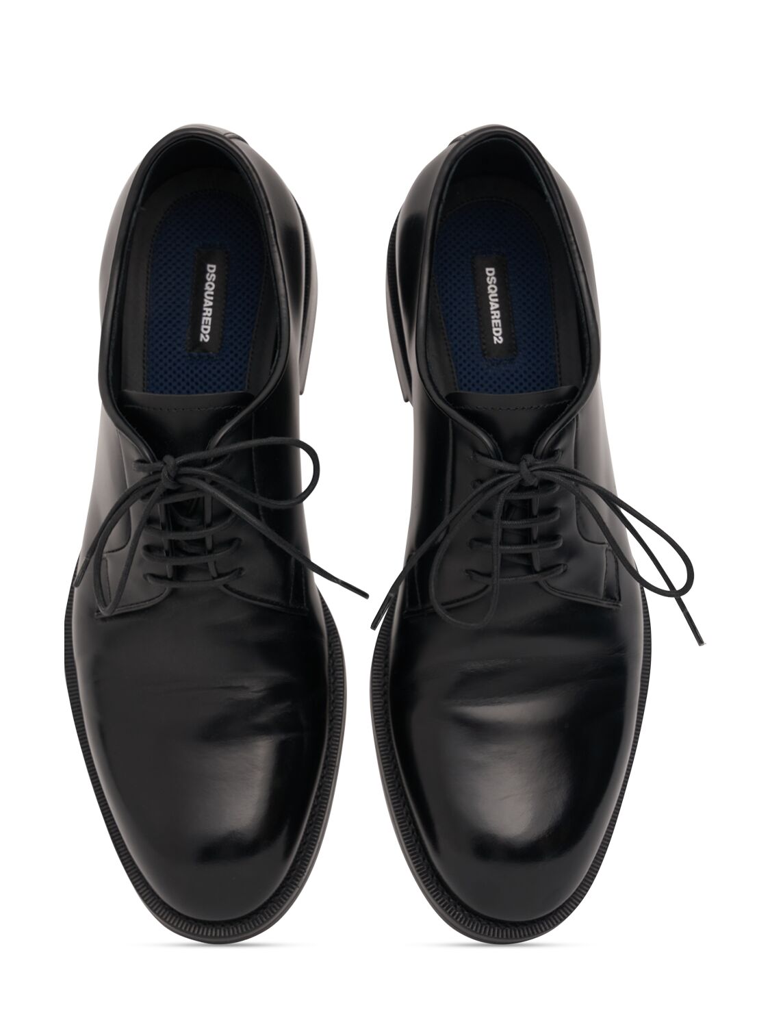 Shop Dsquared2 Leather Lace-up Shoes In Black