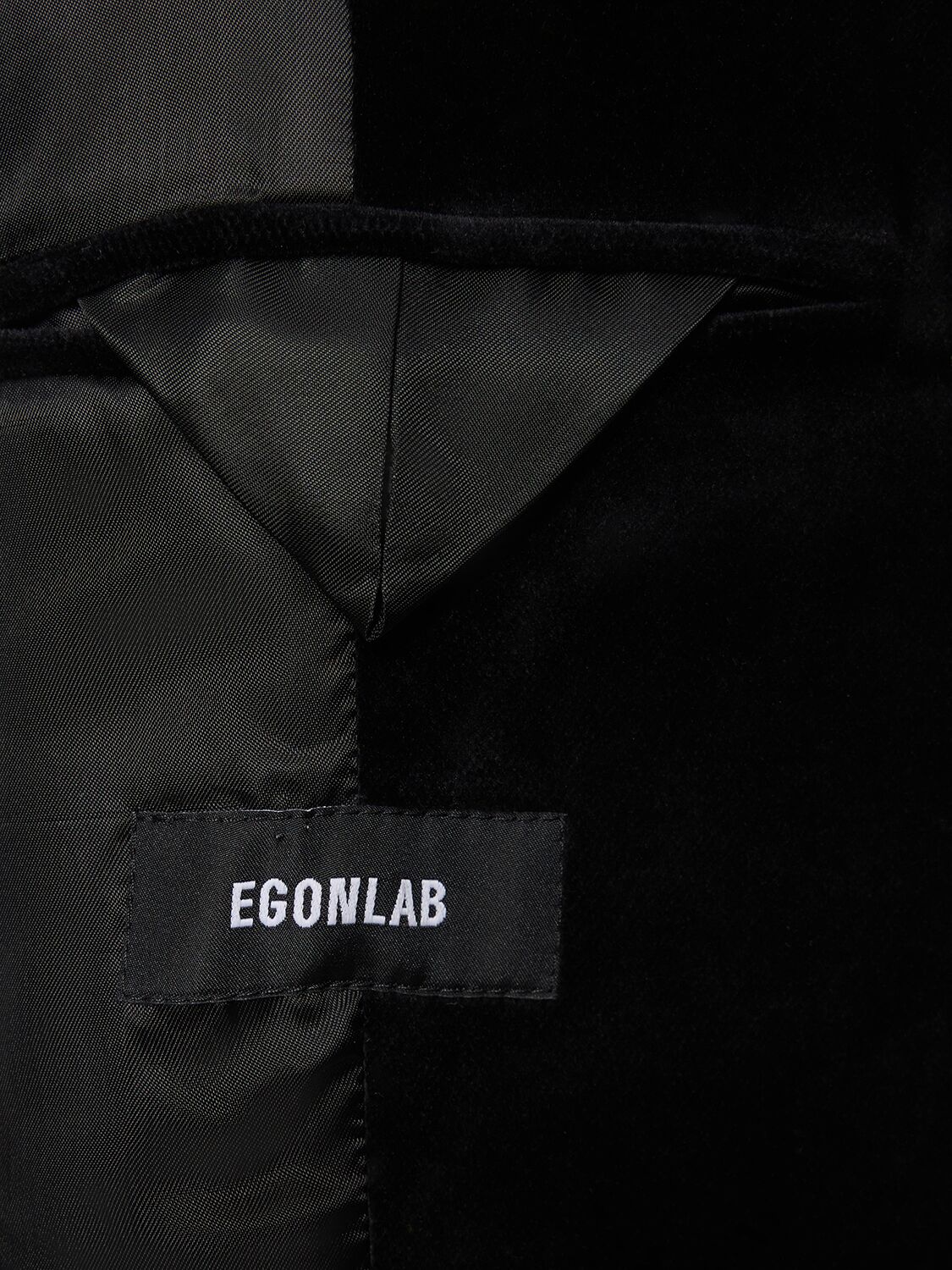 Shop Egonlab Silk Shadow Blazer In Black