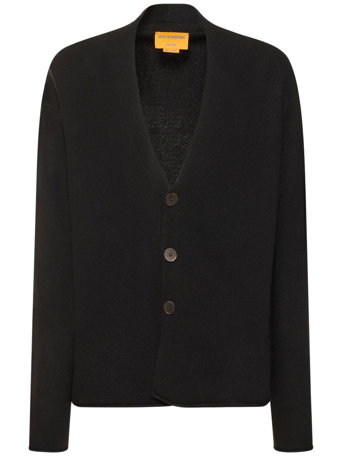 Guest In Residence Womens Black Everywear V-neck Cashmere Cardigan