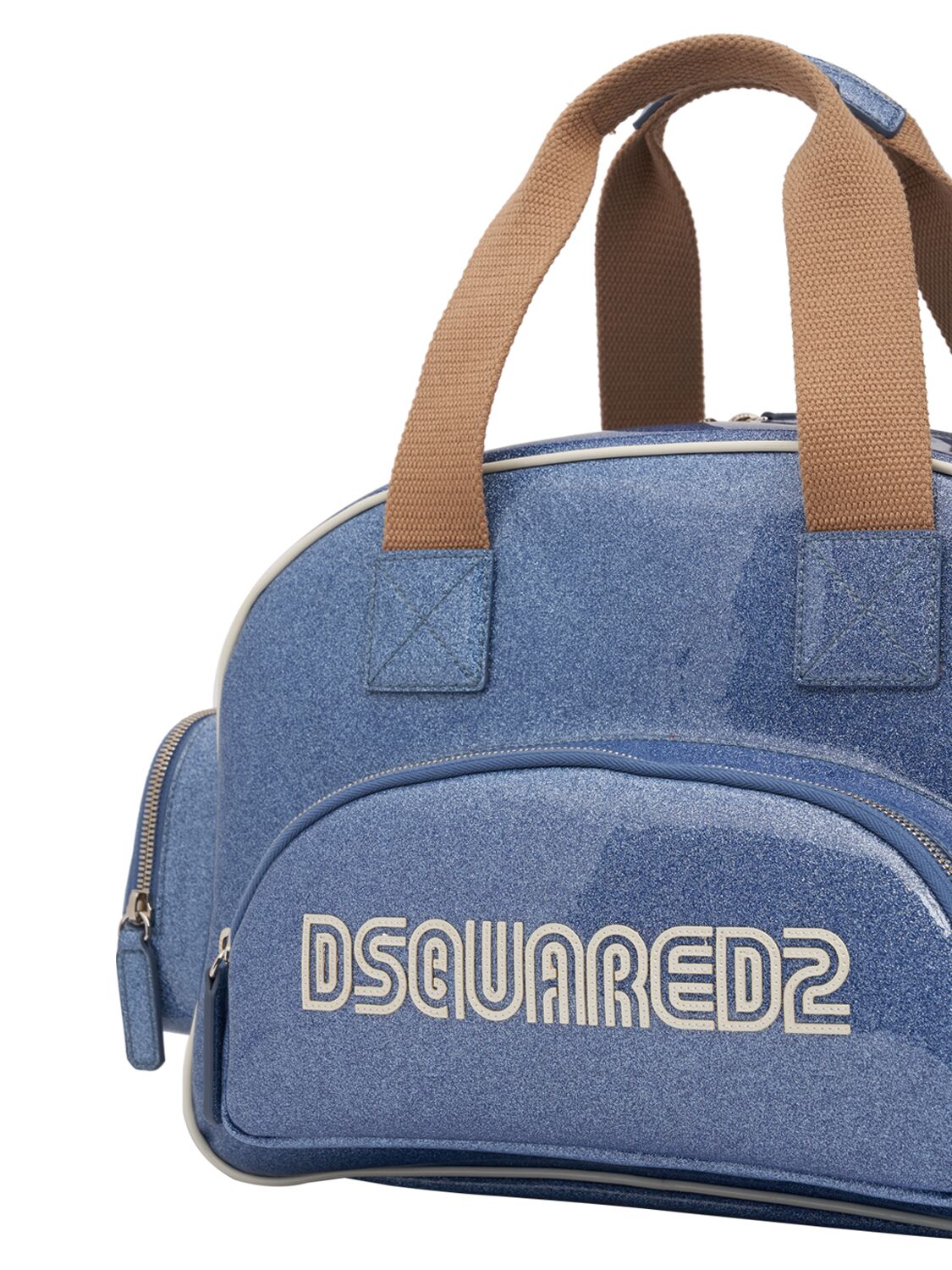 Shop Dsquared2 Logo Duffle Bag In Light Blue