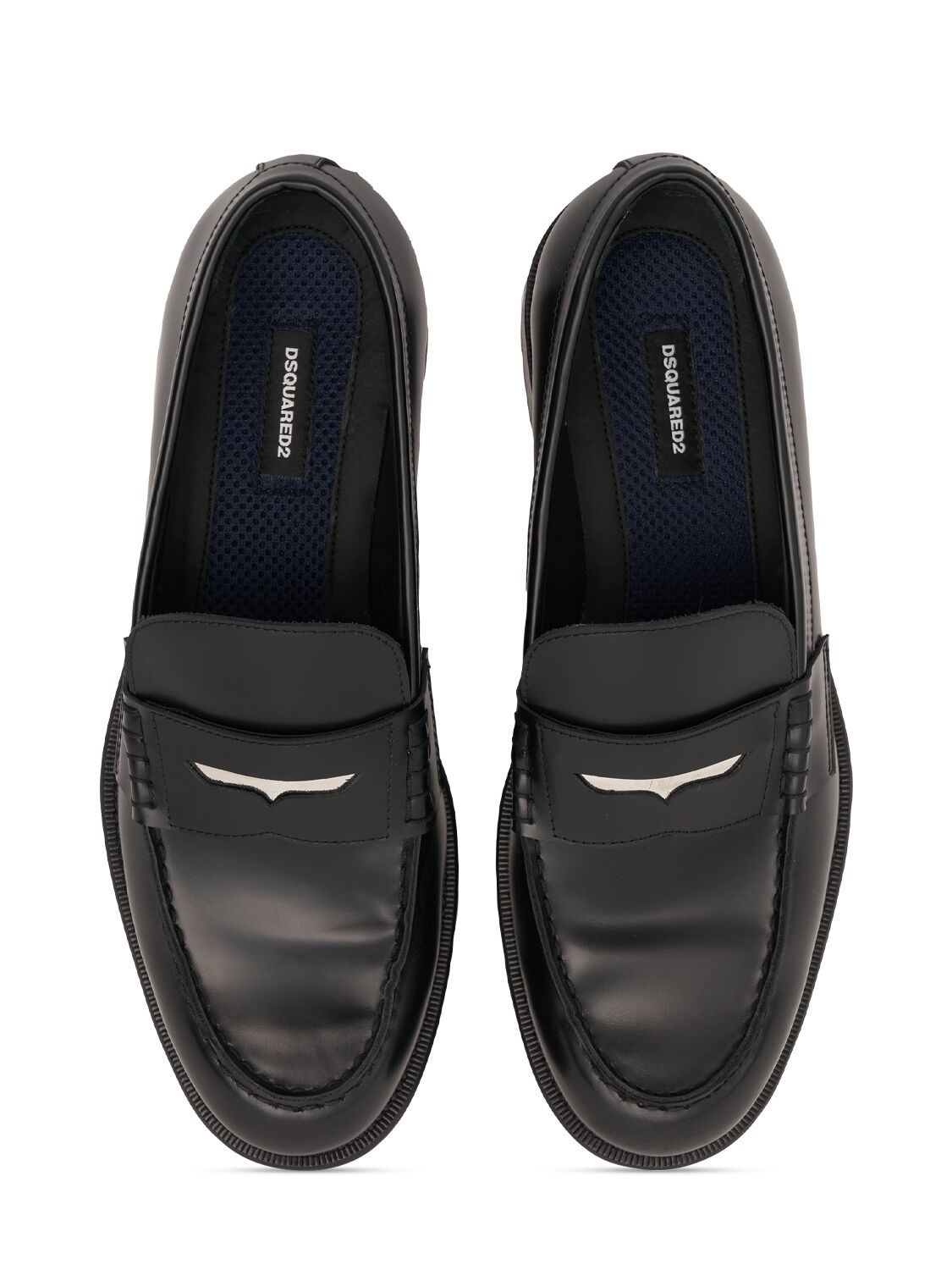 Shop Dsquared2 Beau Leather Loafers In Black