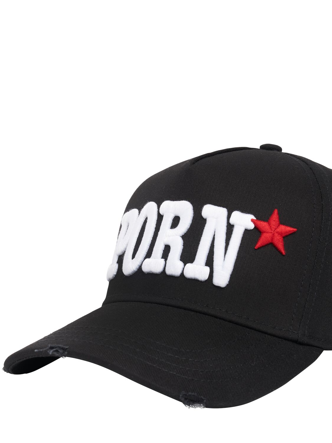 Shop Dsquared2 Porn* Cotton Baseball Cap In Black
