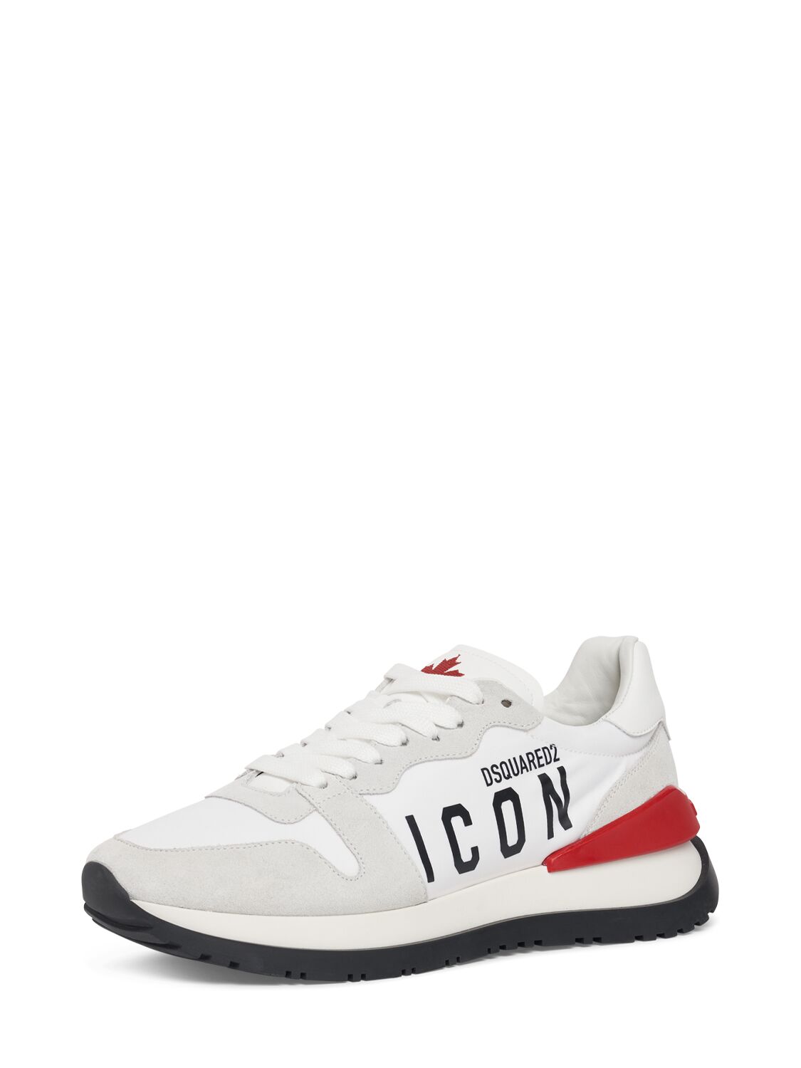 Shop Dsquared2 Icon Tech & Leather Sneakers In White