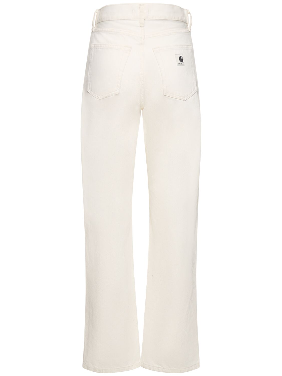 Shop Carhartt Noxon High Waist Straight Leg Pants In White