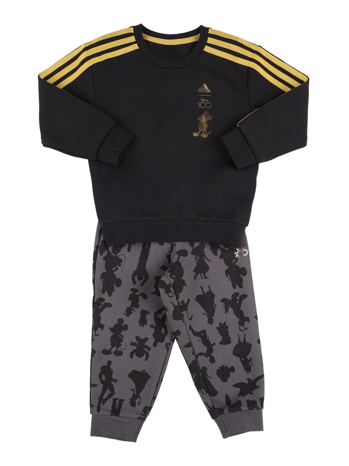 Adidas Originals Kids' Disney Cotton Blend Sweatshirt & Pants In Black,gold  | ModeSens