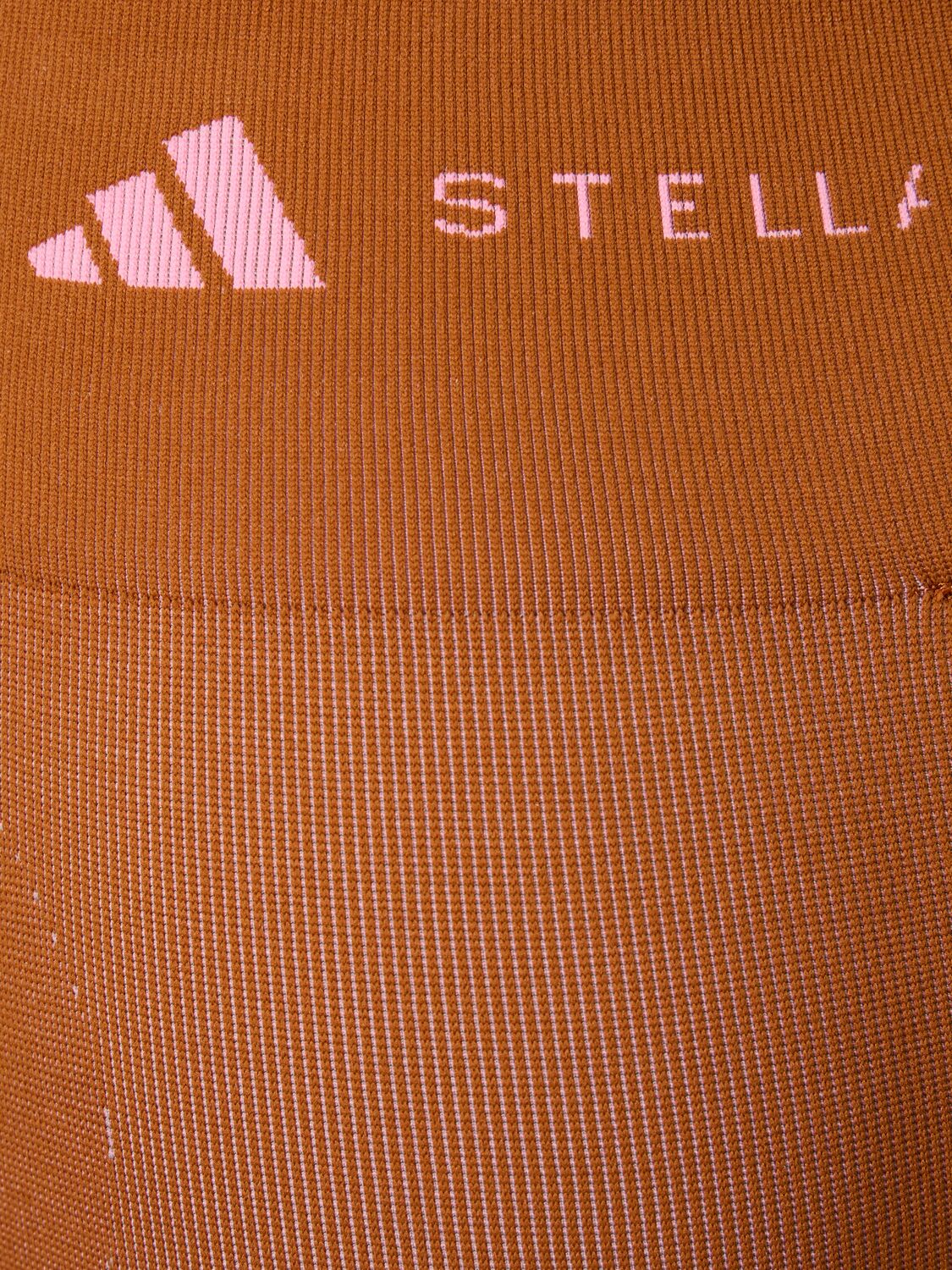 Shop Adidas By Stella Mccartney True Strength Tech Base-layer Tights In Orange