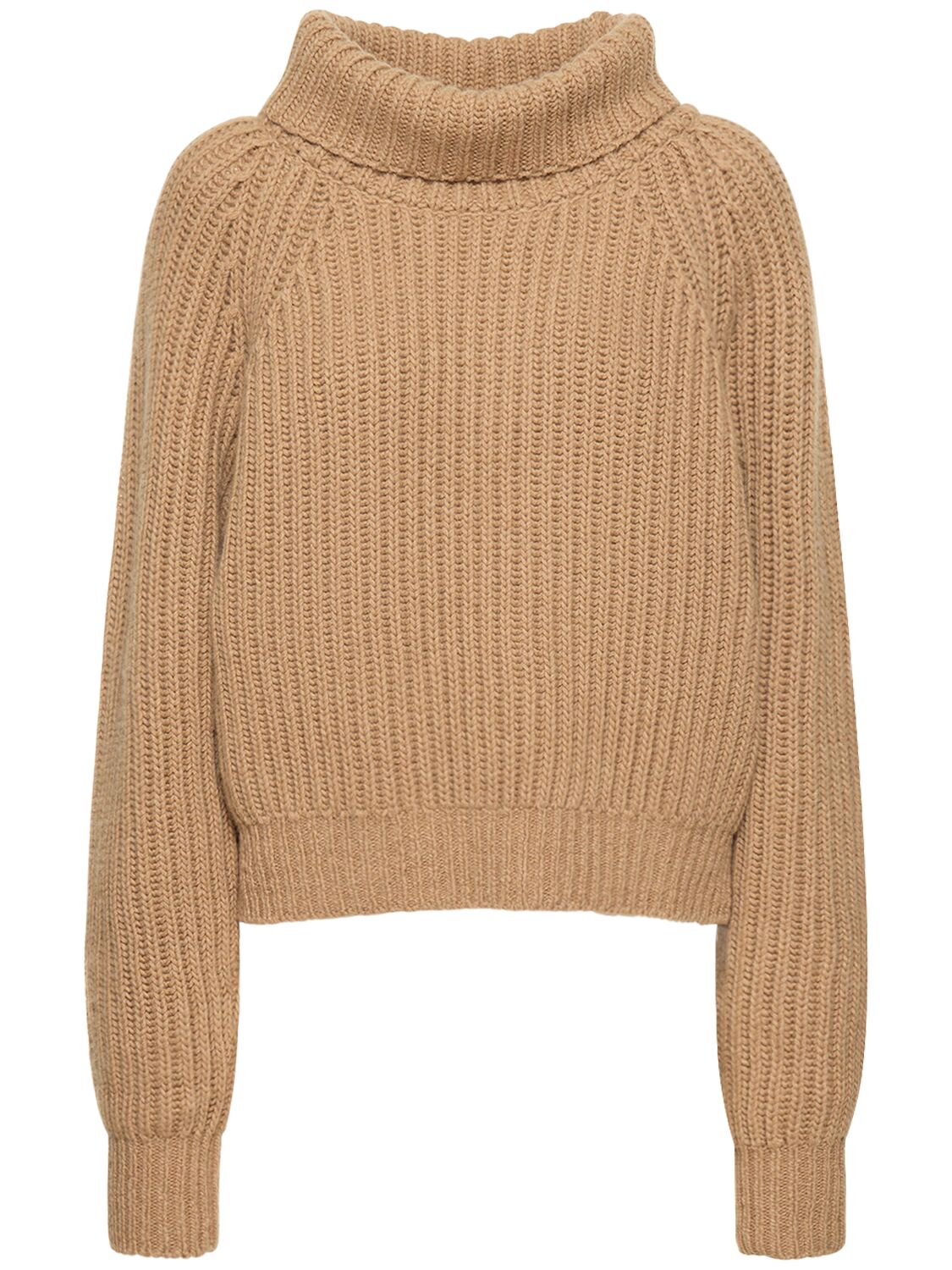 Shop Khaite Lanzino Cashmere Turtleneck Sweater In Beige