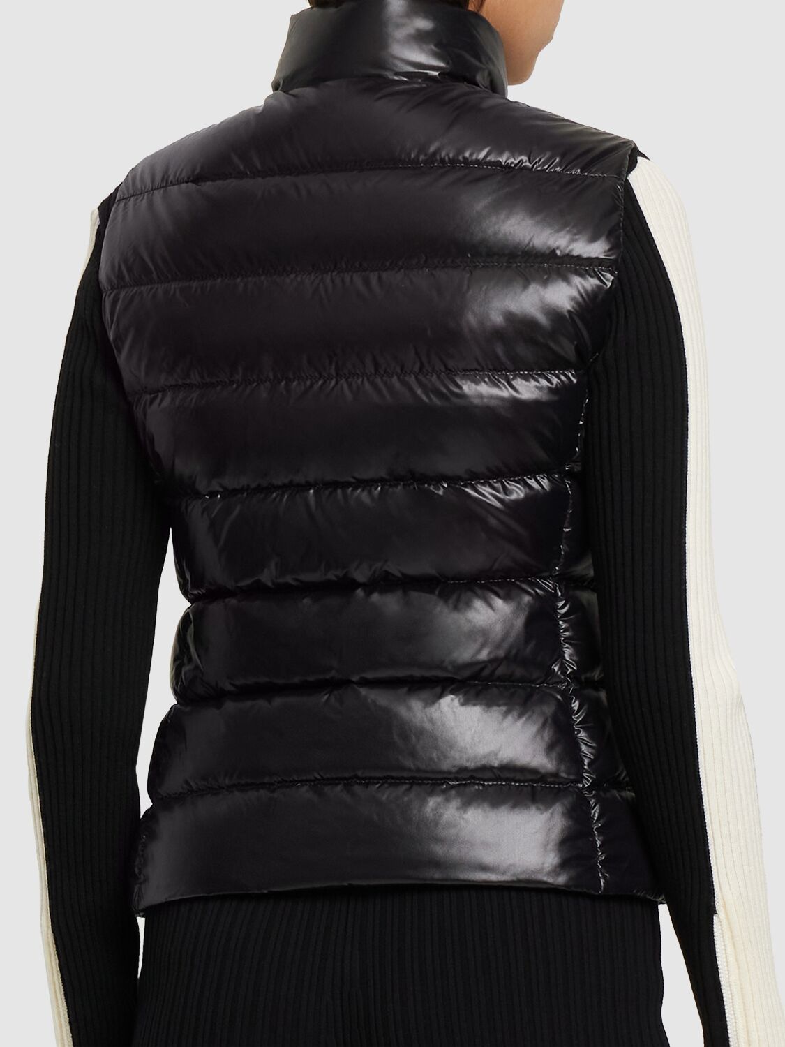 Shop Moncler Ghany Nylon Down Vest In Black