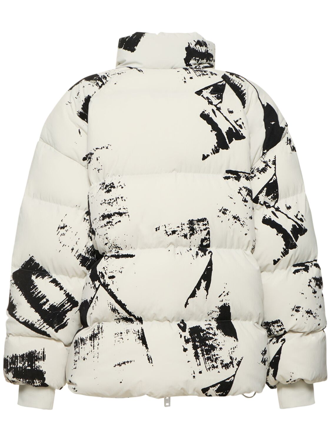 Shop Y-3 Flock Puff Printed Down Jacket In White,black