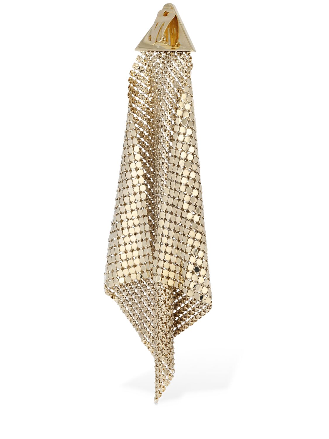 Shop Rabanne Xl Mesh Mono Earring In Gold