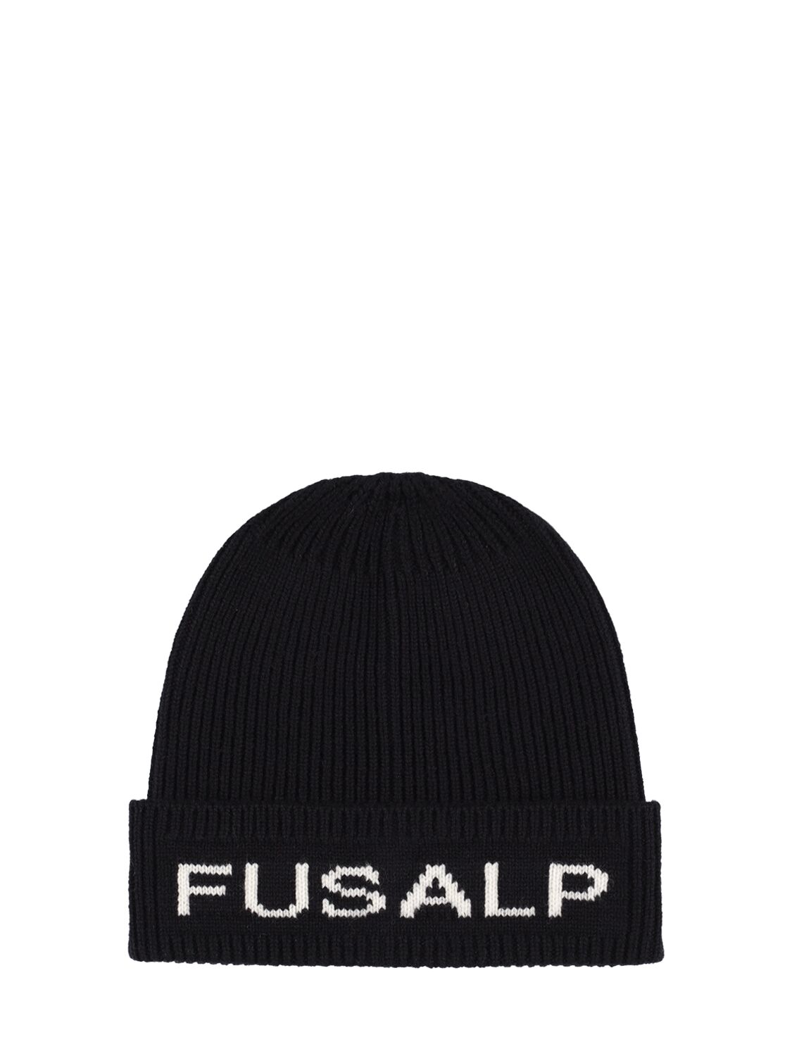 Fusalp Fully Brand-typography Wool And Cashmere-blend Beanie In Black