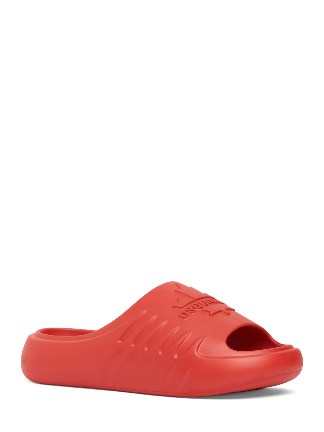 Shop Dsquared2 Logo Slide Sandals In Red