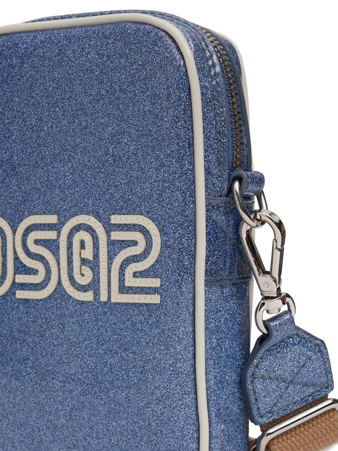 Shop Dsquared2 Logo Zip Pouch In Light Blue
