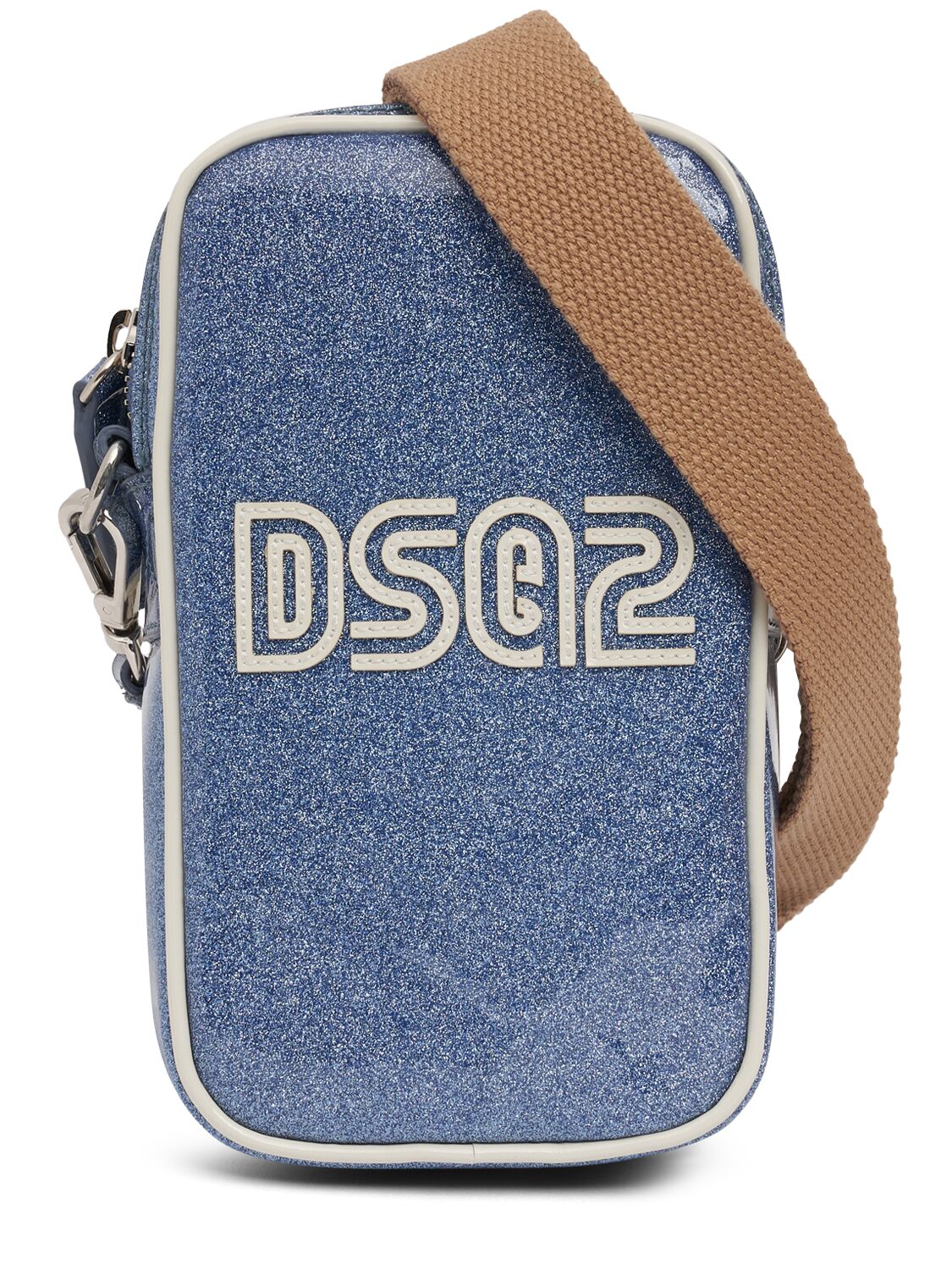 Dsquared2 Logo Zip Pouch In Light Blue