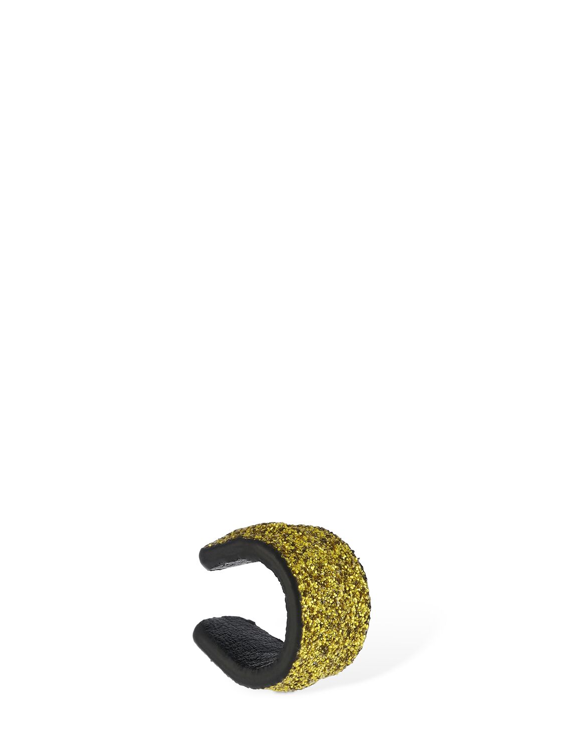 So-le Studio Luce Leather Mono Ear Cuff In Mustard