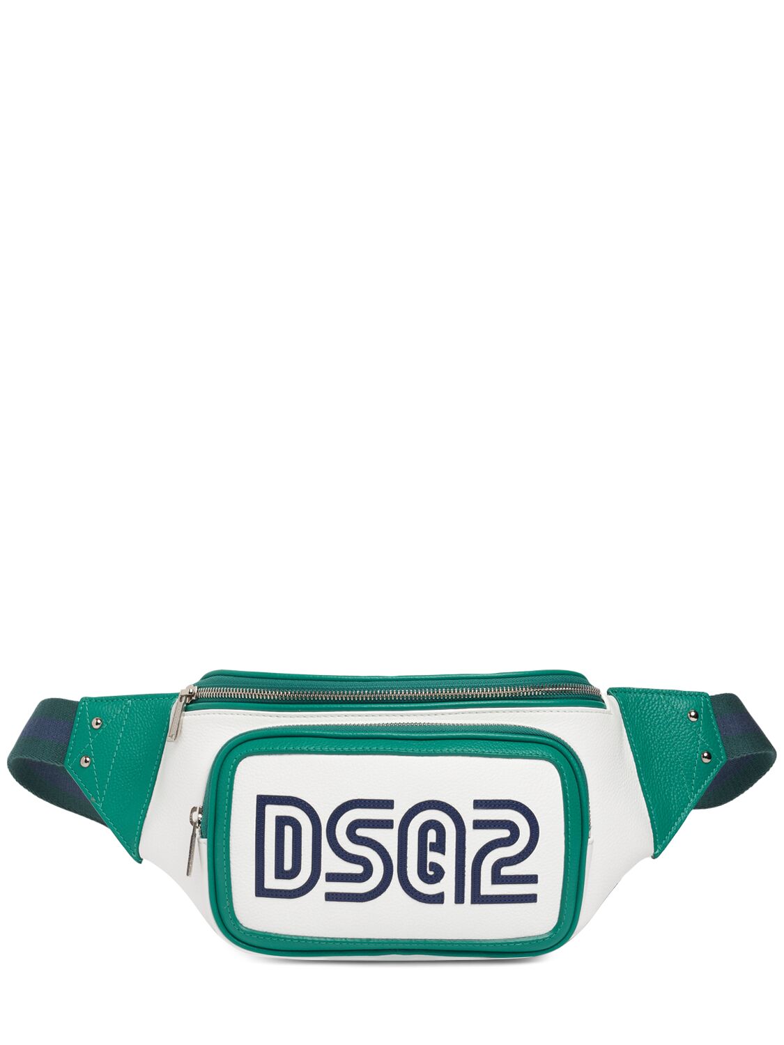 Dsquared2 Spieker Logo Belt Bag In White,green