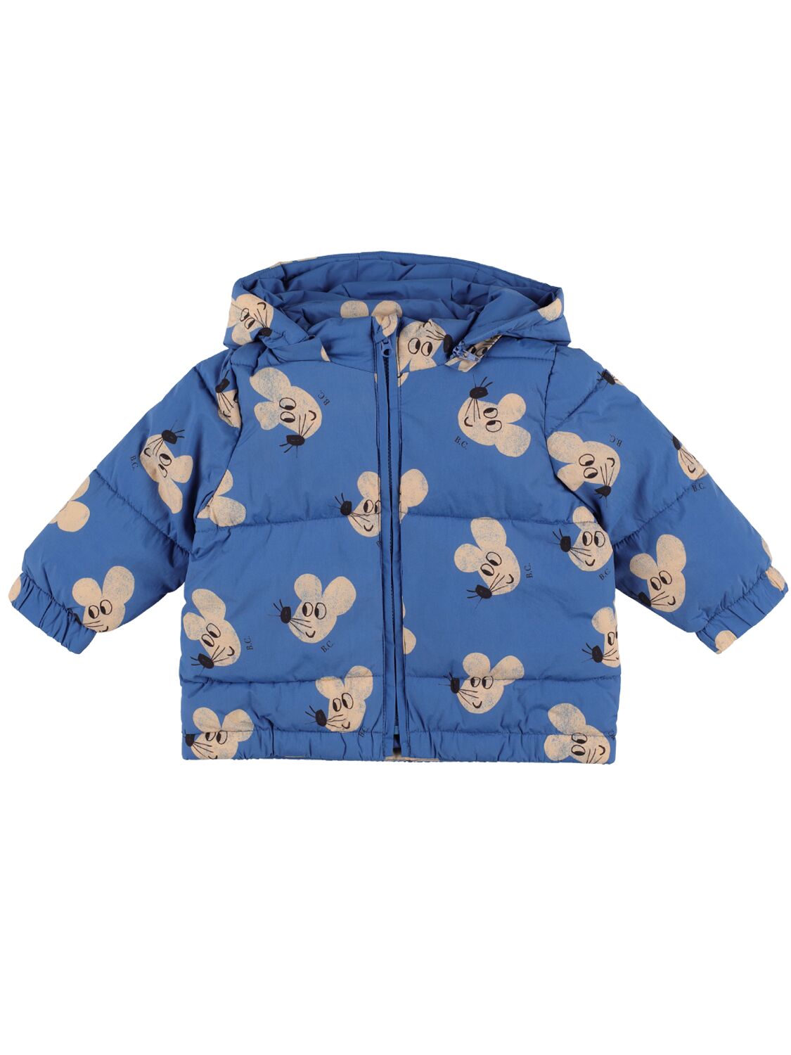 Image of Mouse Print Recycled Nylon Puffer Jacket