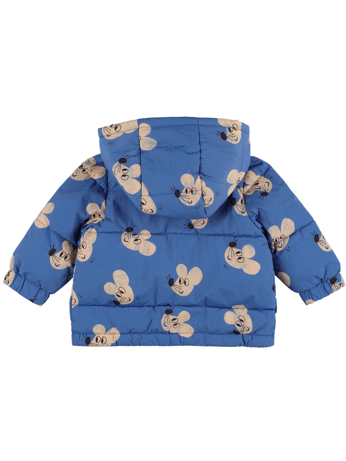 Shop Bobo Choses Mouse Print Recycled Nylon Puffer Jacket In Blue