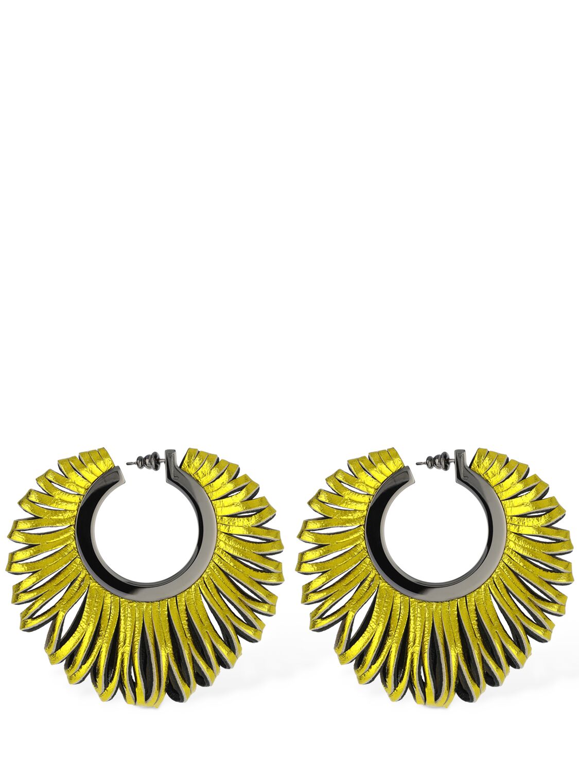 Image of Revolve Leather Earrings