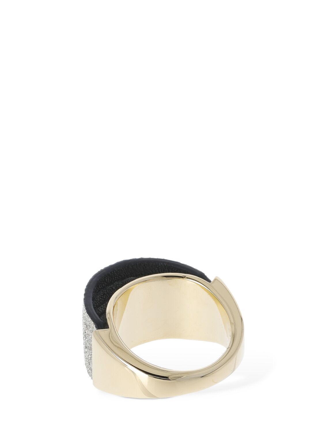 Shop So-le Studio Aria Leather Ring In Gold,crystal