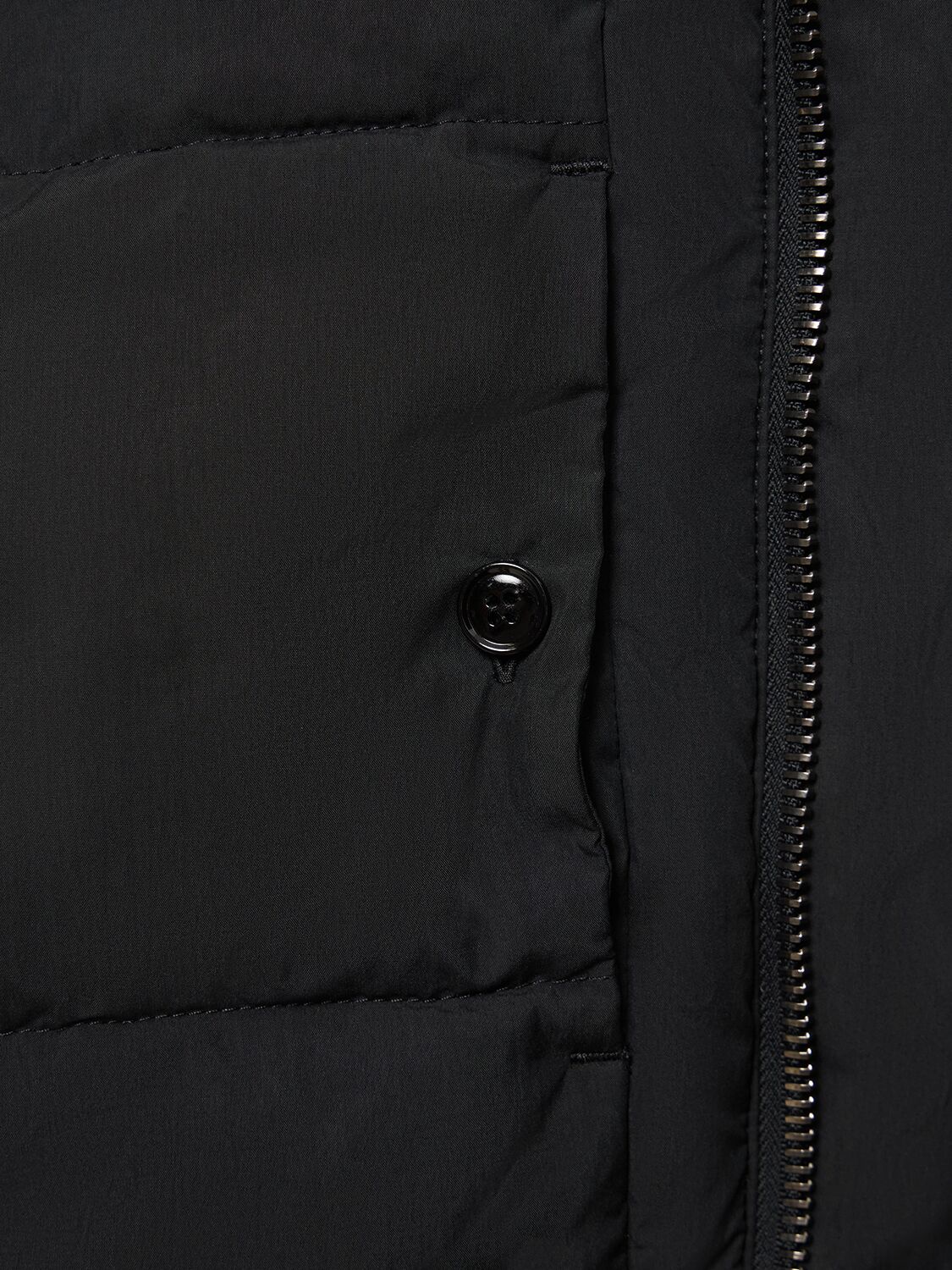 Shop Lemaire Cotton Blend Puffer Jacket In Black