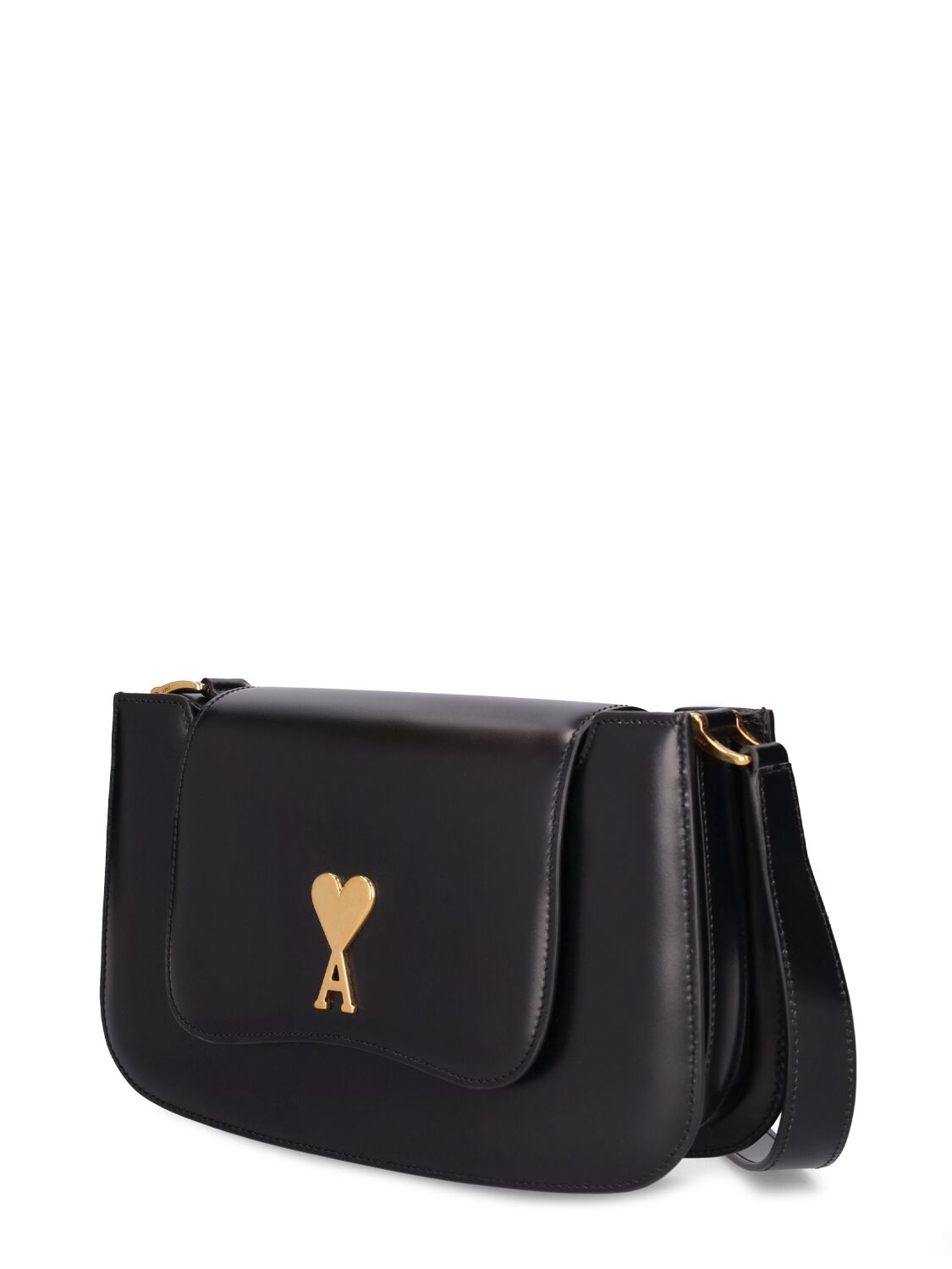 AMI - Women's Paris Bags Shoulder Bag - Black - Leather