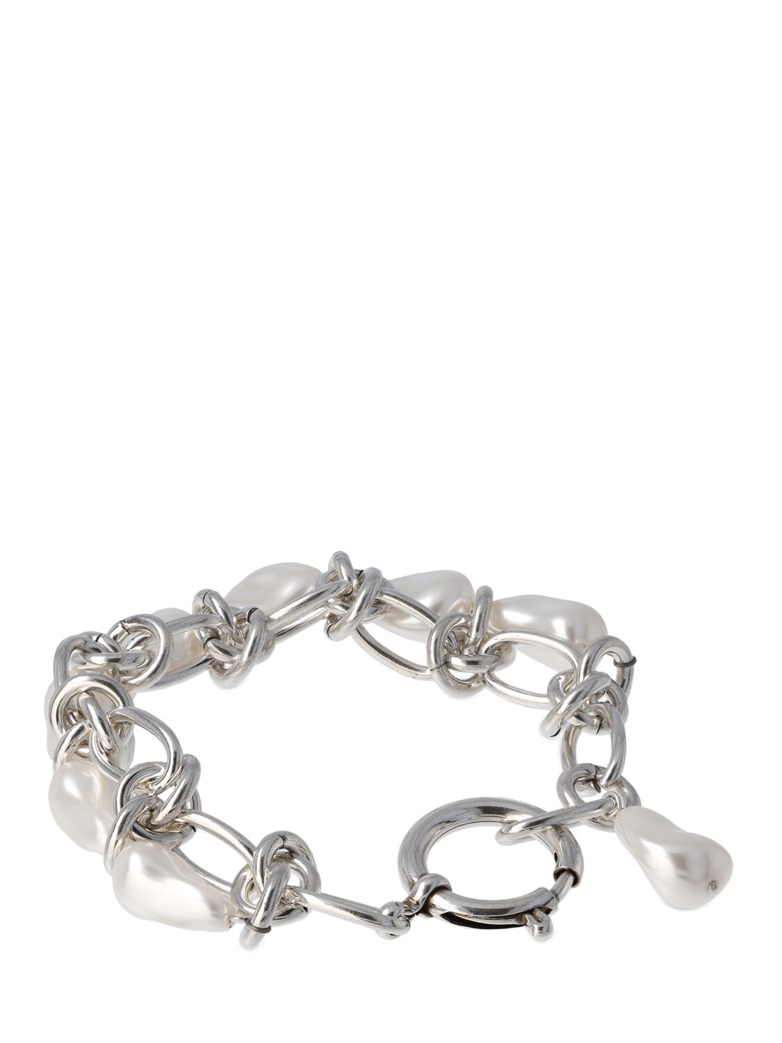 Shop Isabel Marant Rain Drop Chain Bracelet In Silver,white