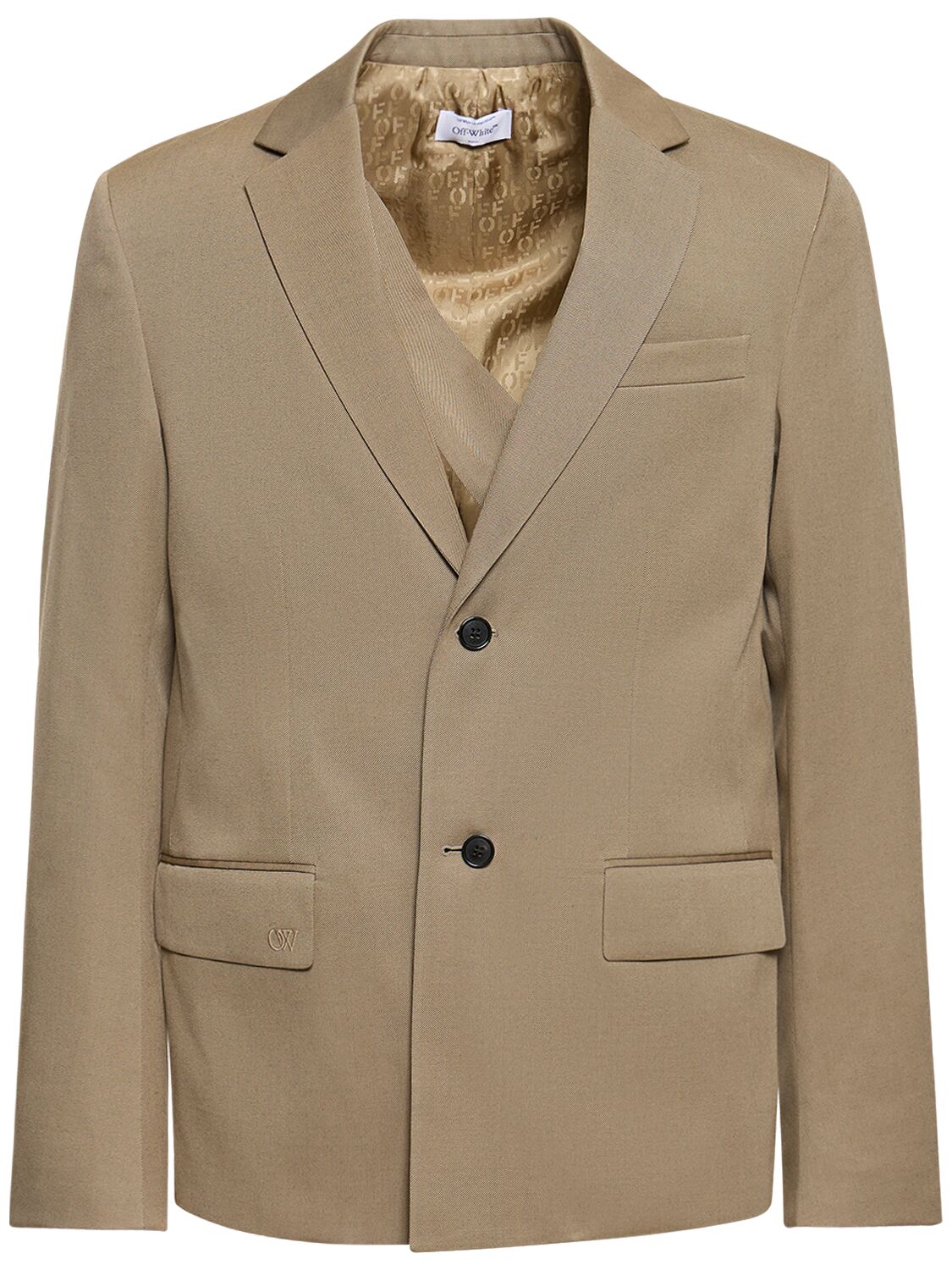 Off-White Men's Moon Phase Varsity Jacket, Sierre Leon Multi, Men's, 38R, Formalwear Tuxedos & Suits Suit Jackets