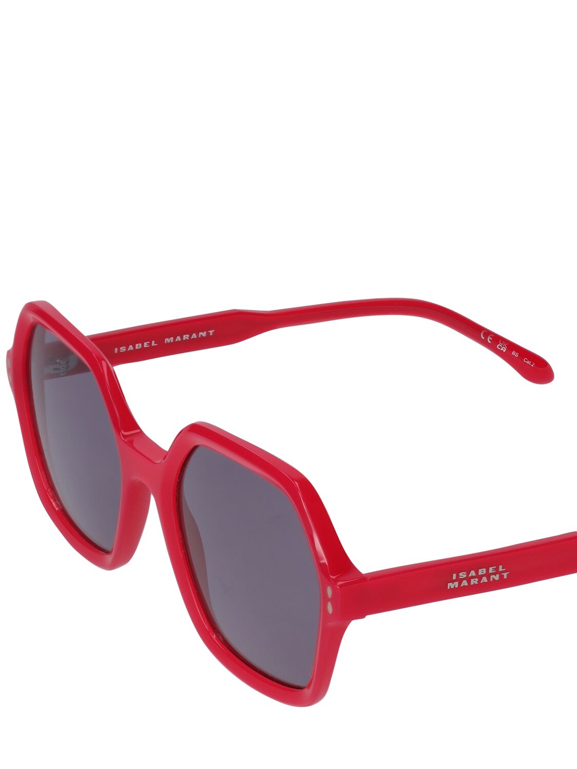 Shop Isabel Marant The In Love Classic Acetate Sunglasses In Rot,grau