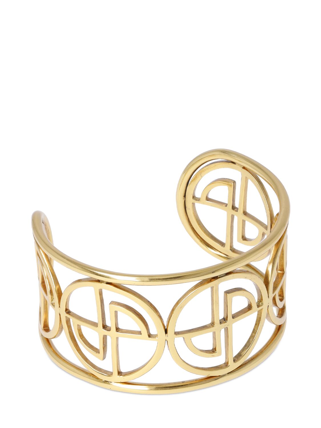 Shop Patou Jp Coin Cuff Bracelet In Gold