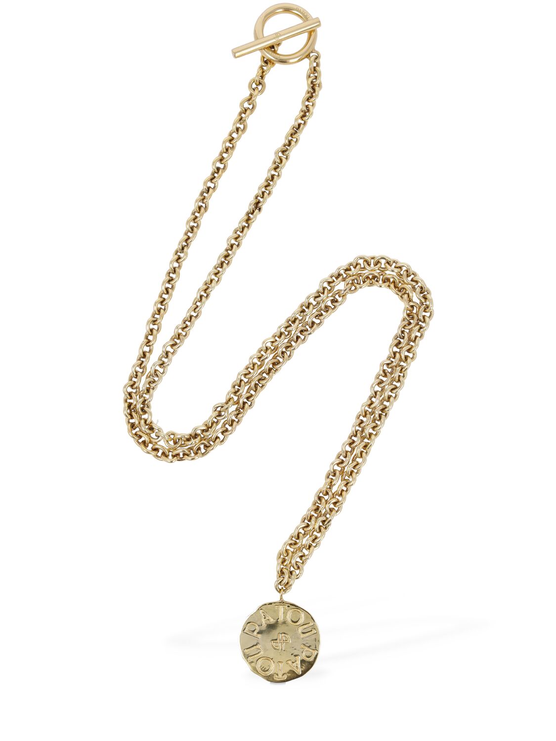 Shop Patou Antique Coin Charm Long Necklace In Gold