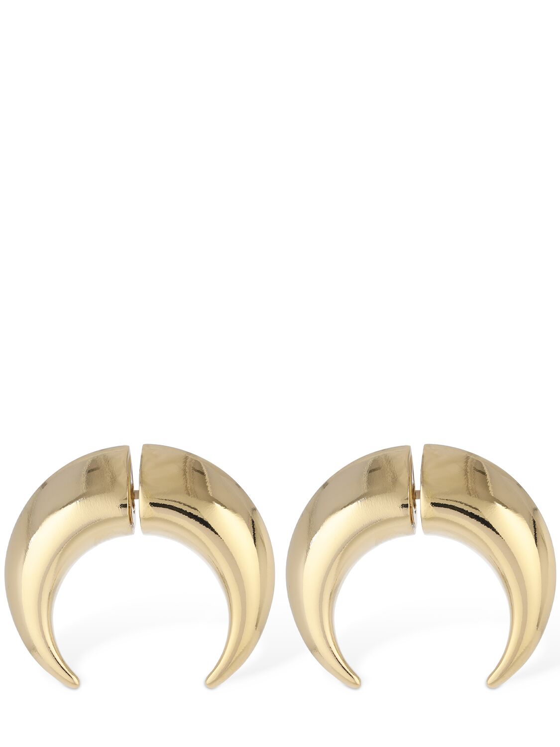 Shop Marine Serre Chamanic Regenerated Tin Earrings In Gold