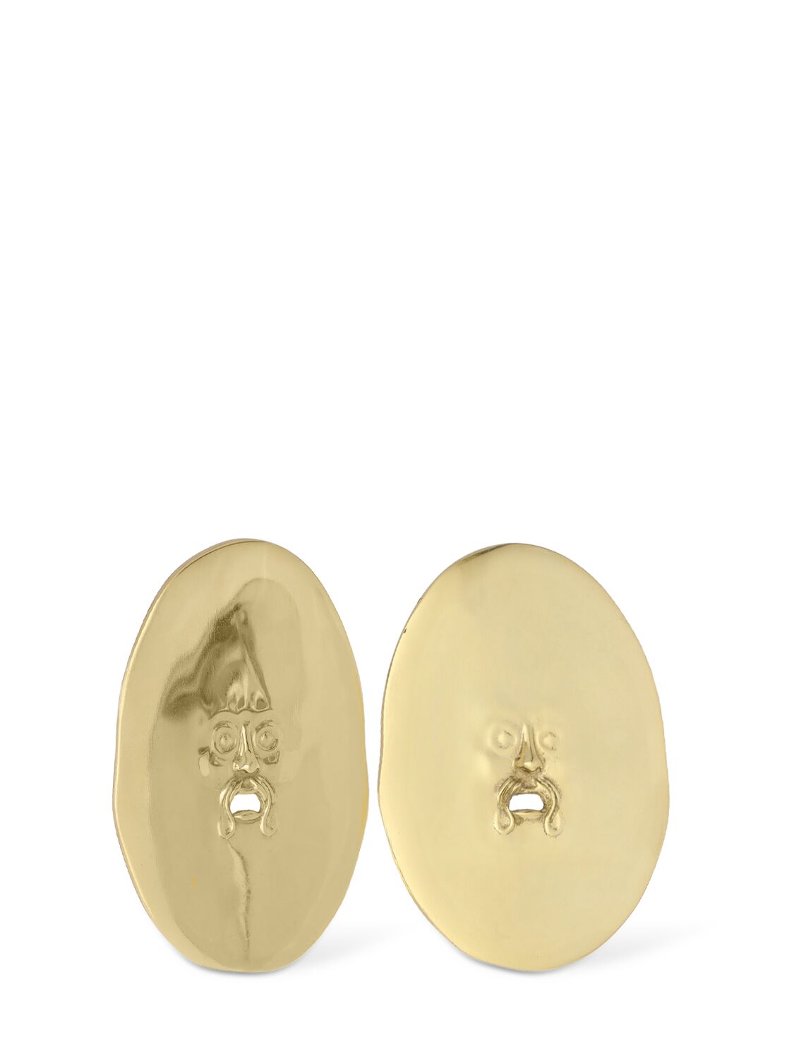 Shop Patou Jp Coin Drop Earrings In Gold