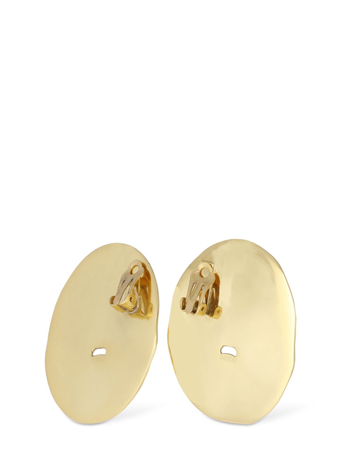 Logo Drop Earrings in Gold - Patou