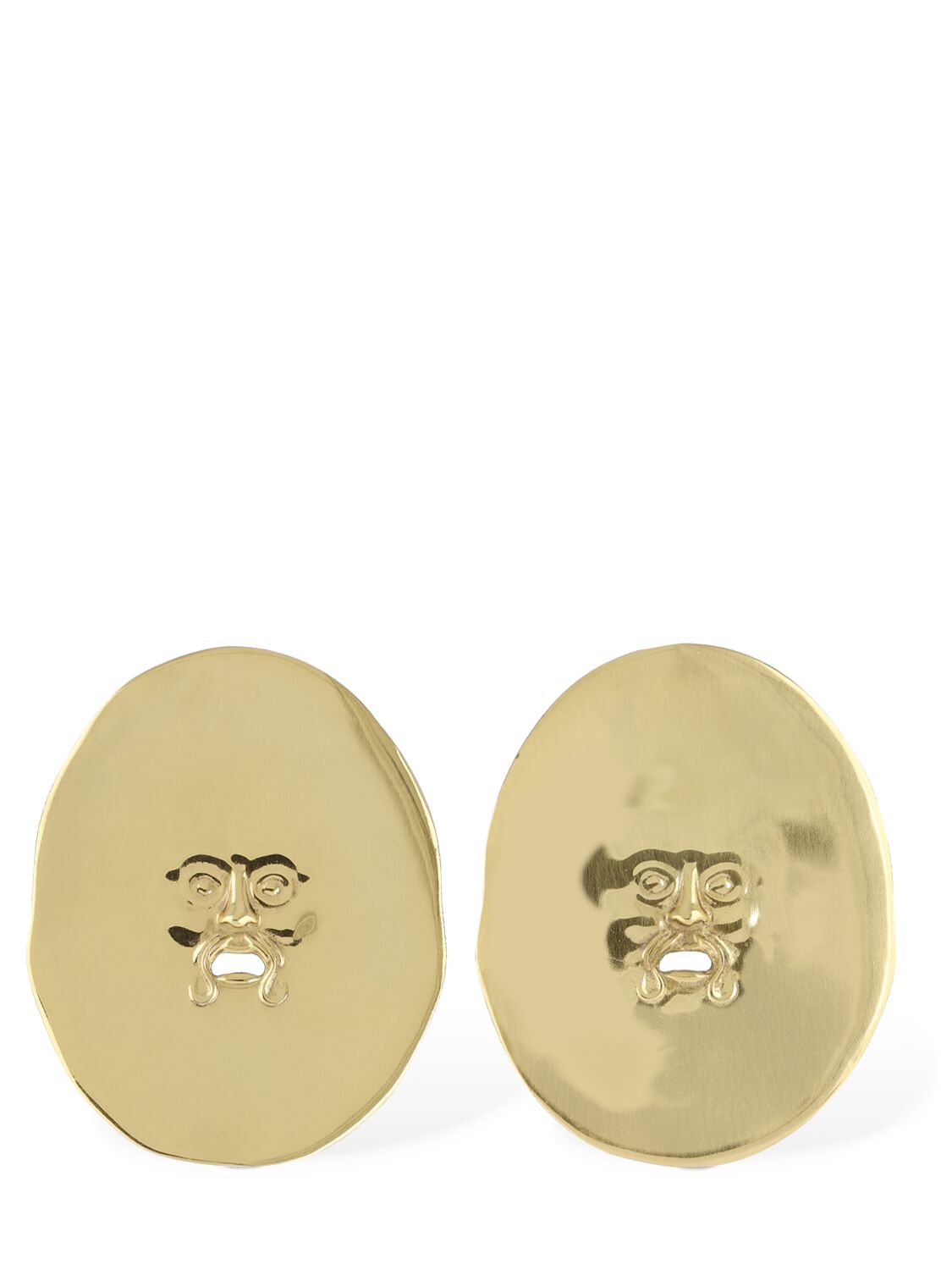 Patou Jp Coin Drop Earrings In Gold