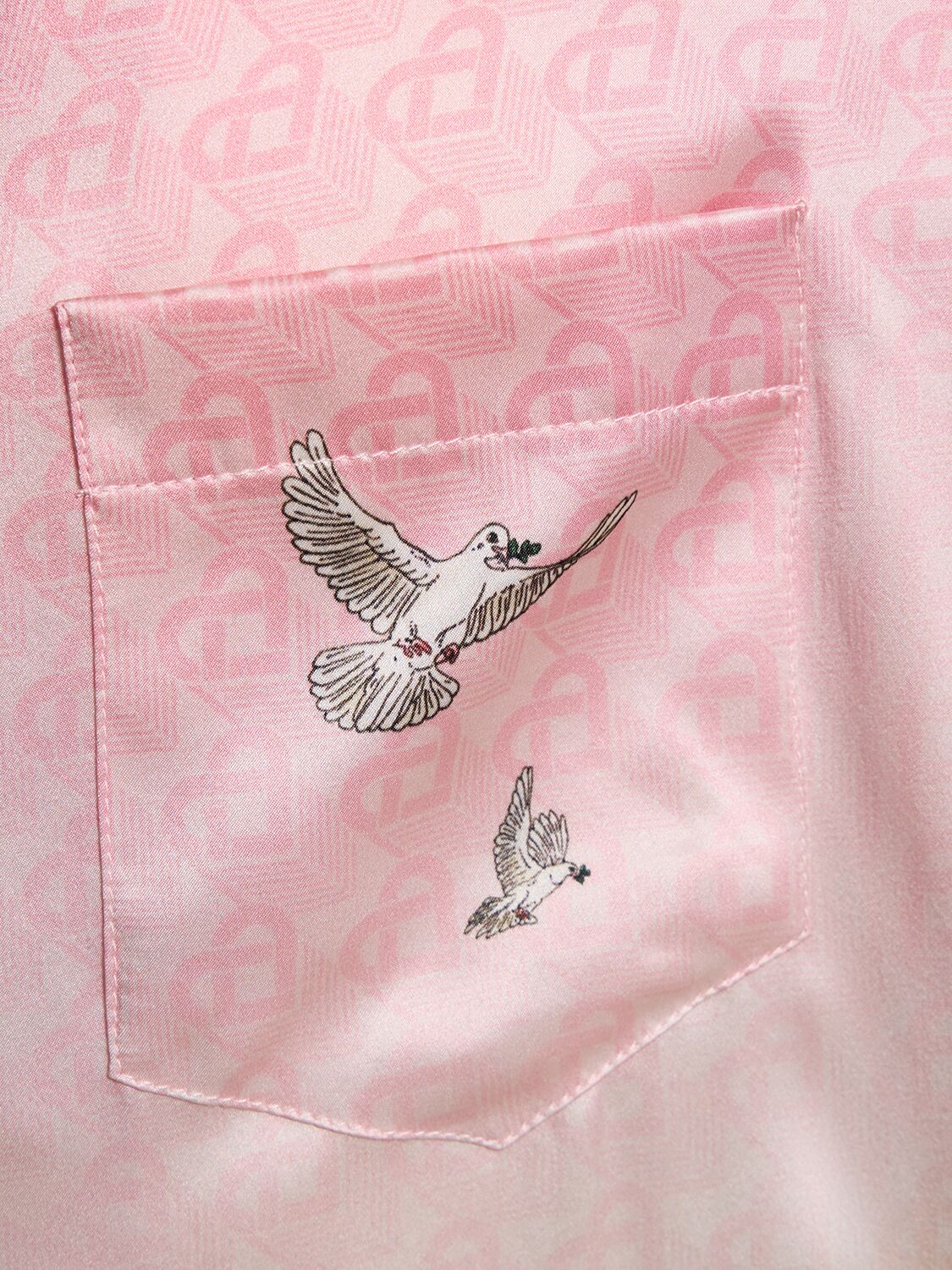 Shop Casablanca Morning City View Silk Twill Shirt In Pink