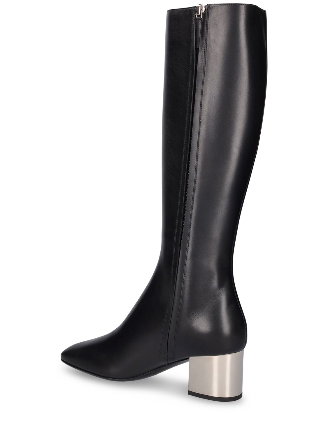 Shop Michael Kors 55mm Ali Runway Glossy Leather Boots In Schwarz