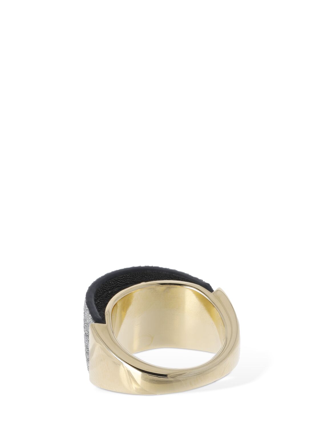 Shop So-le Studio Aria Leather Ring In Crystal,gold