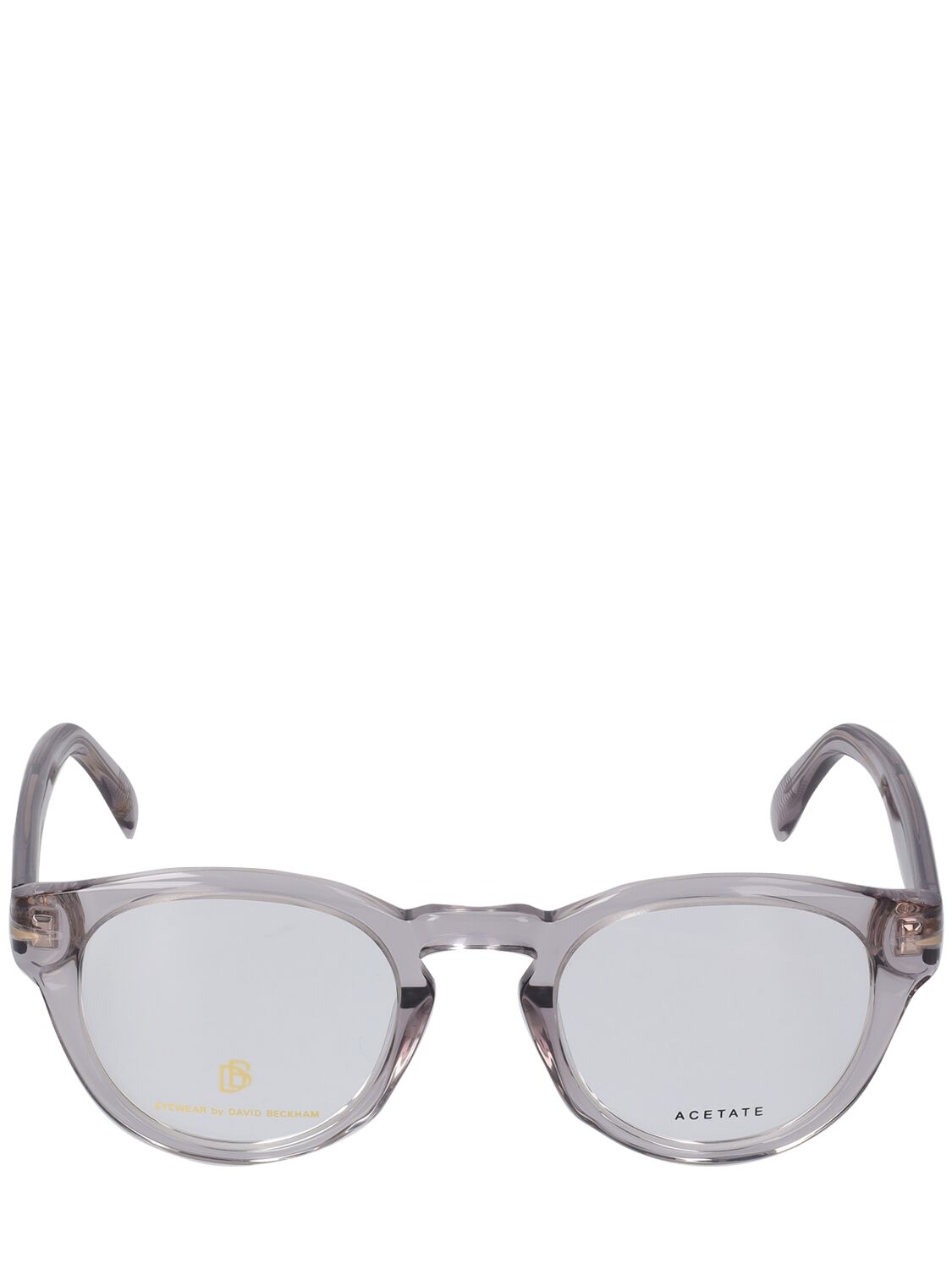 Db Eyewear By David Beckham Db Round Acetate Eyeglasses In Grey,clear