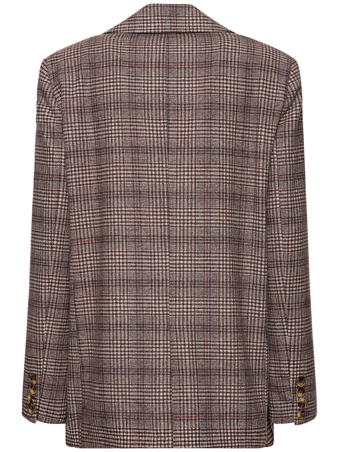 Shop Reformation The Classic Relaxed Wool Blend Blazer In Brown,multi