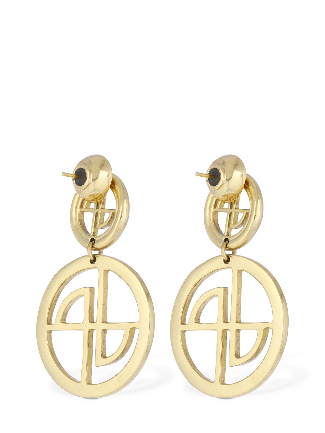 Logo Drop Earrings in Gold - Patou
