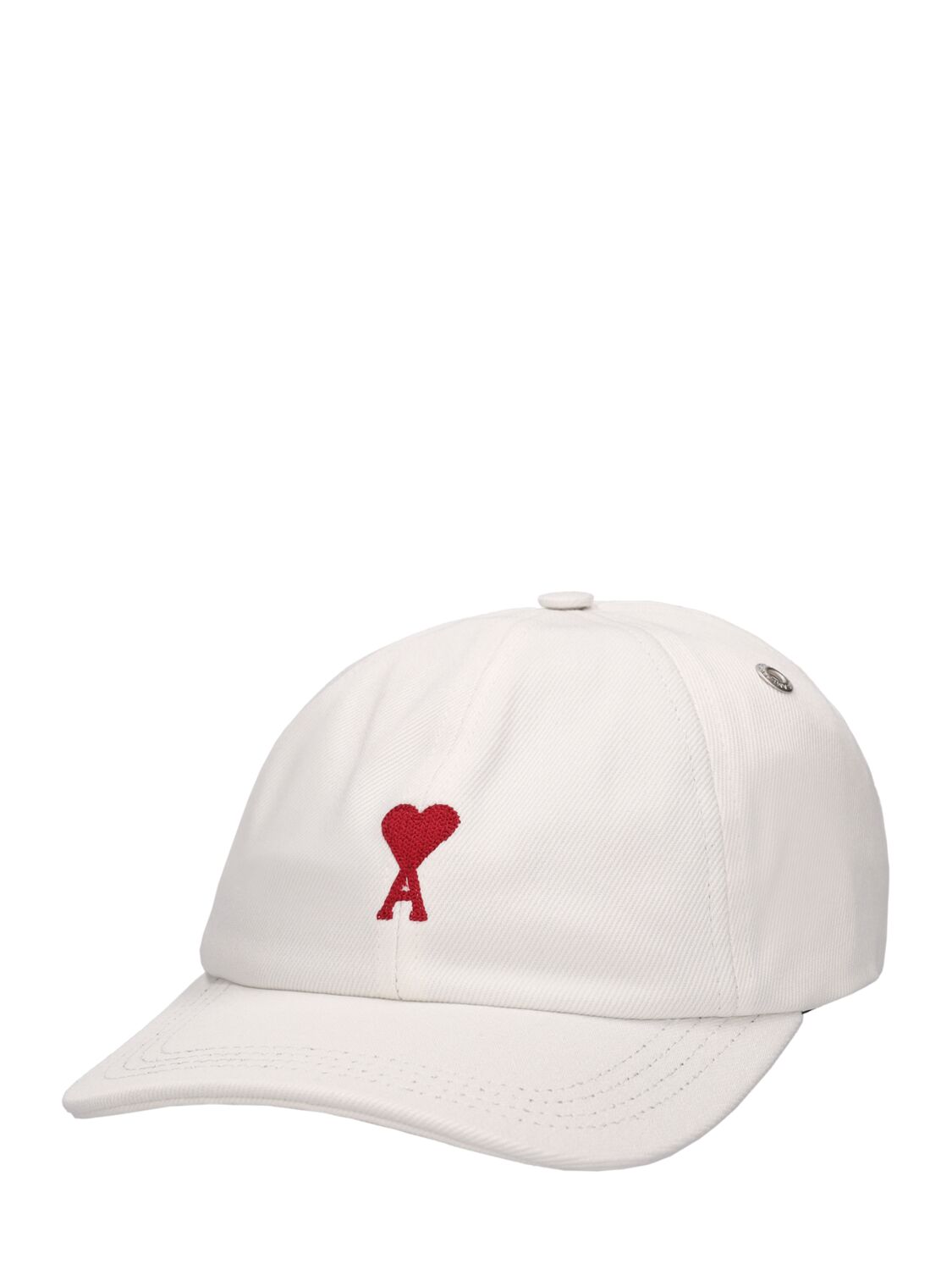 Ami Alexandre Mattiussi Logo Embroidered Denim Cap In White | ModeSens