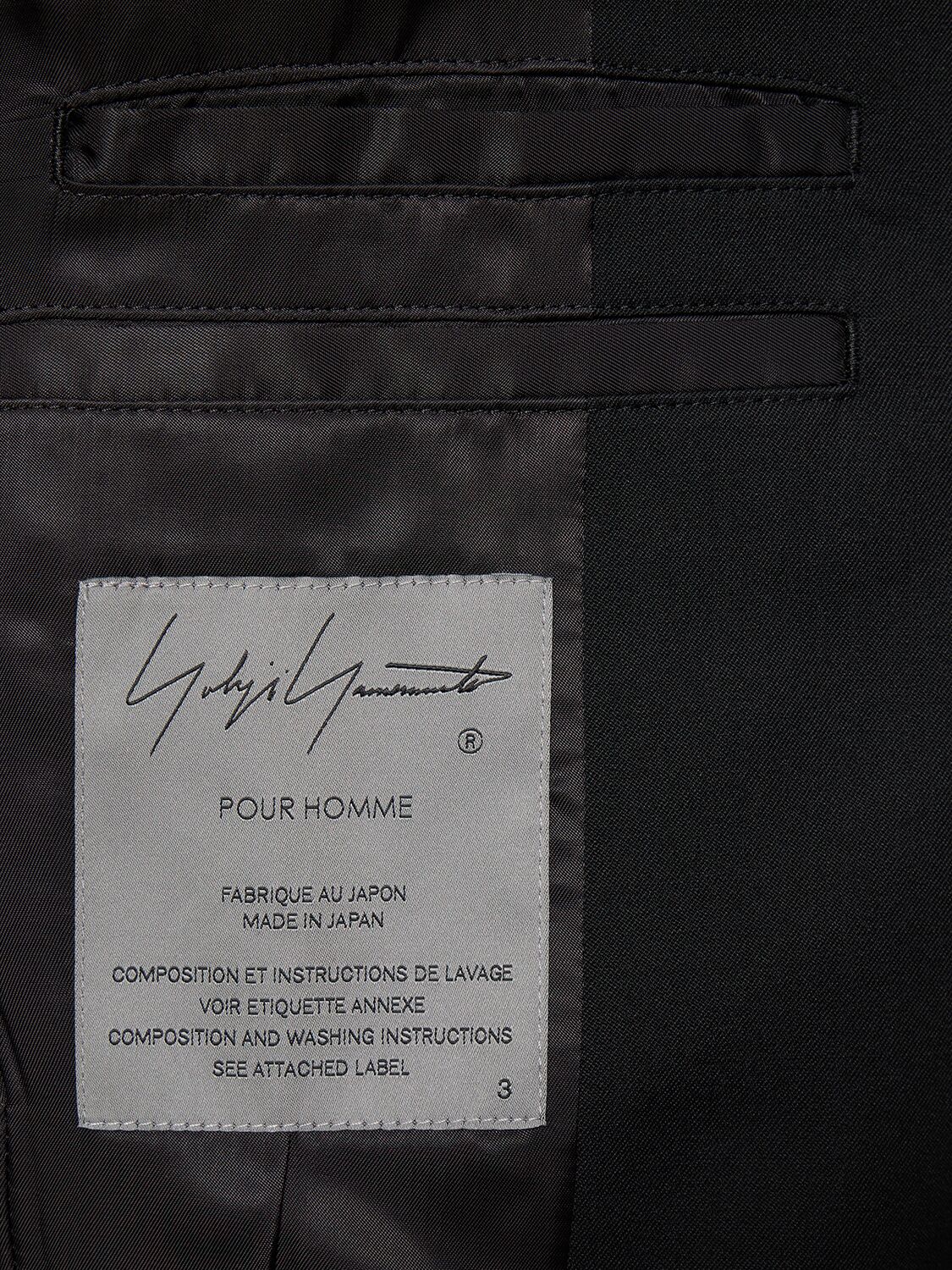 Shop Yohji Yamamoto Three Buttons Wool Blazer In Black
