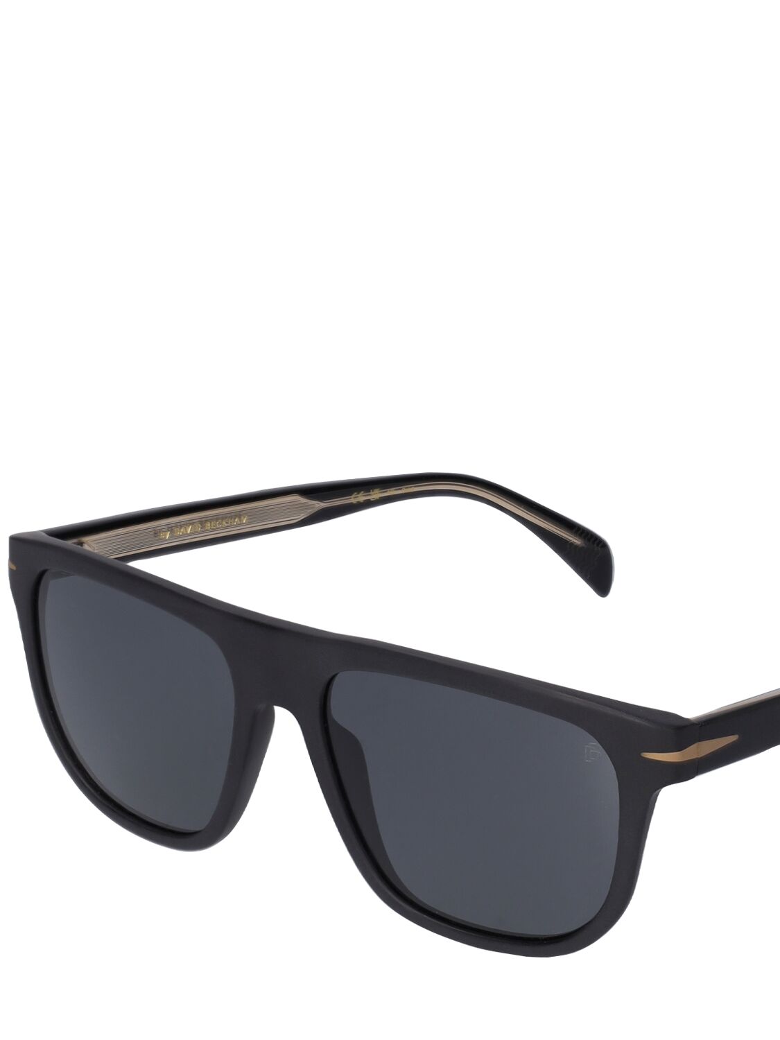 Shop Db Eyewear By David Beckham Db Squared Acetate Sunglasses In Black,grey