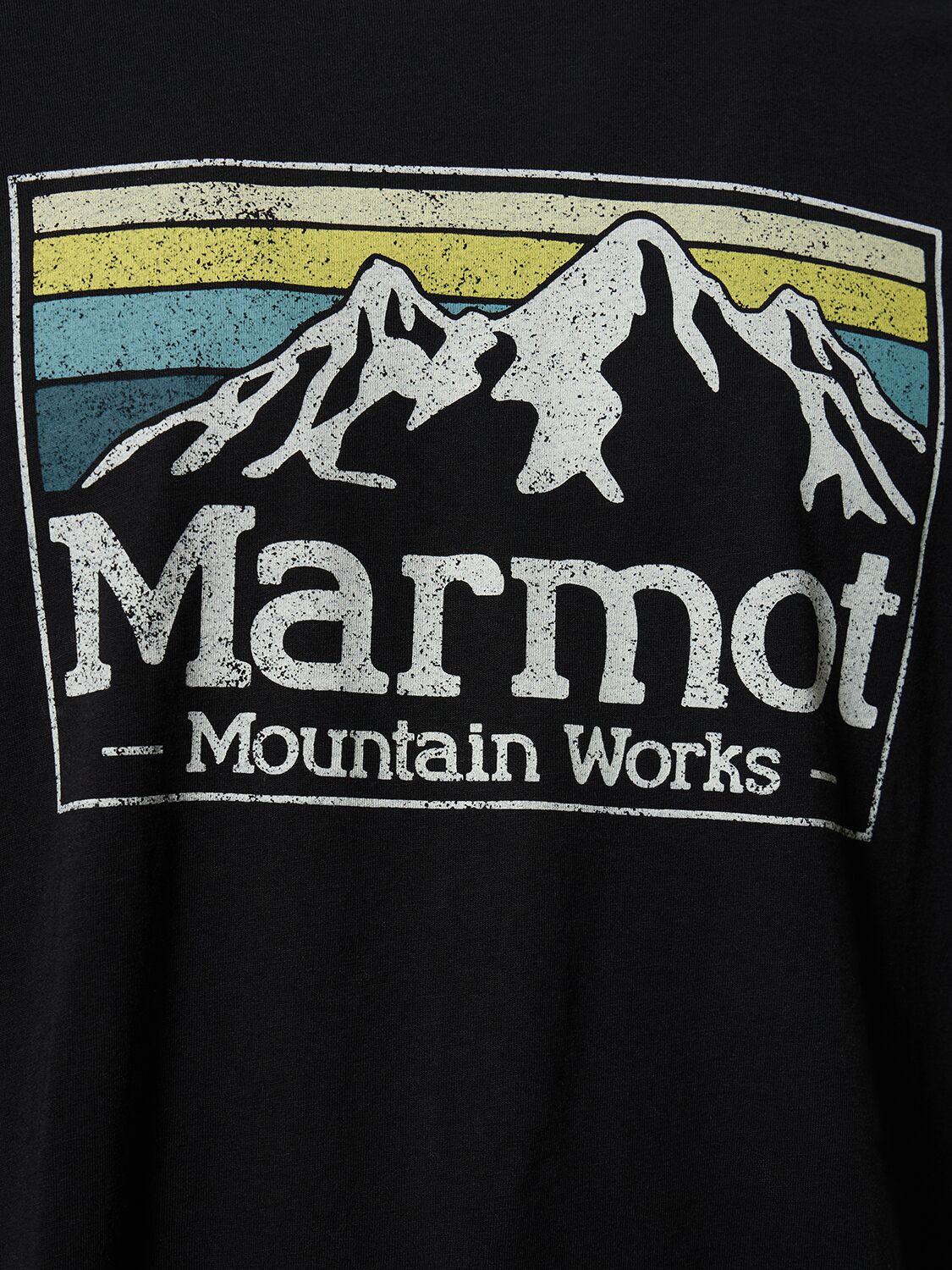 Shop Marmot Gradient Print Cotton T-shirt In Black