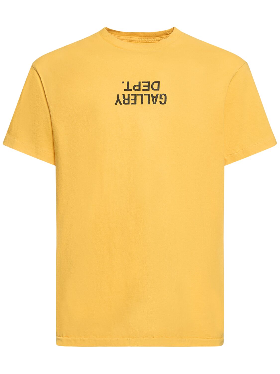 Shop Gallery Dept. Fuck Up Logo T-shirt In Golden Yellow